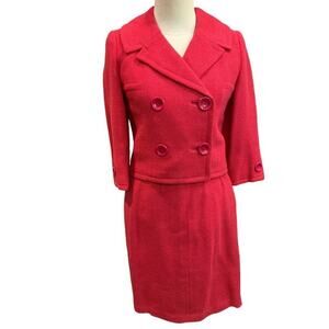 XS Filbron's Bethlehem Hot Pink Vintage 1950s Skirt Suit Stefan Briarbrook